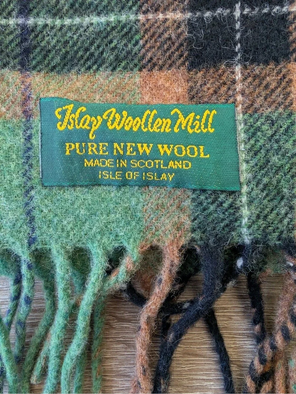Islay Woollen Mill Wool Green Plaid Scarf Spirited Folk Of Oak & Smoke Preppy